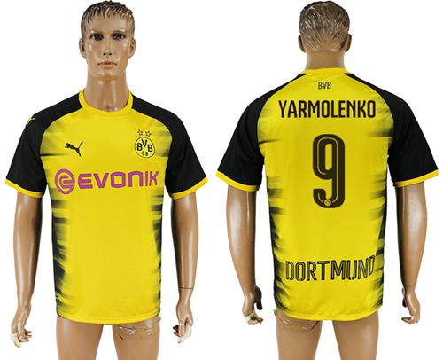 Dortmund #9 Yarmolenko Yellow Soccer Club Jersey - Click Image to Close